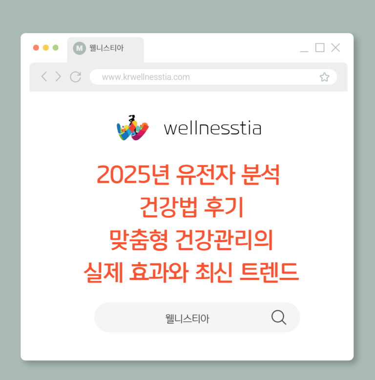2025년 유전자 분석 건강법 후기: 맞춤형 건강관리의 실제 효과와 최신 트렌드